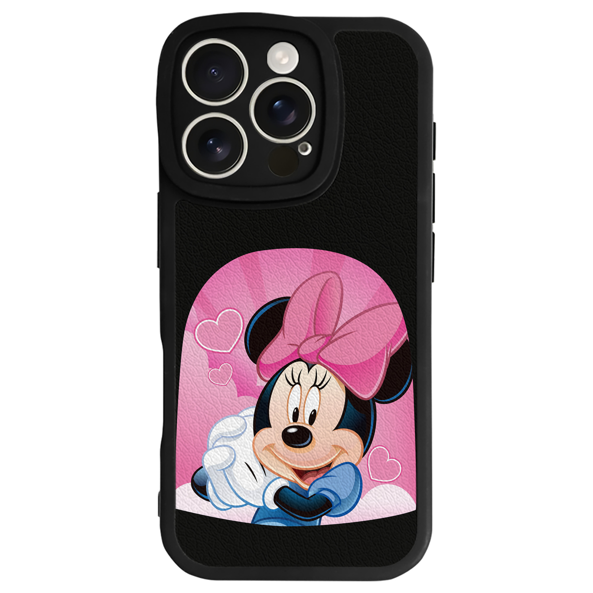 （画像用） ミッキーマウス Mickey Mouse 【iPhone 16シリーズ対応】シリコンスマホケース（レザー調） 材質：シリコン